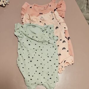 Next Kids Bodysuits in Pink, Cream, and Mint